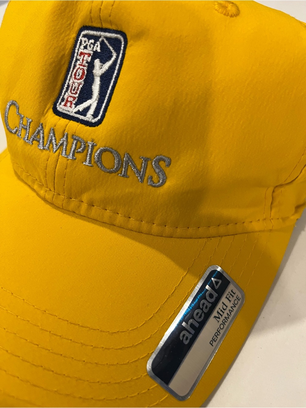 Ahead Performance Yellow PGA Tour Champions Embroidered Golf Hat NWT 🧢 ⛳️ - Picture 2 of 10
